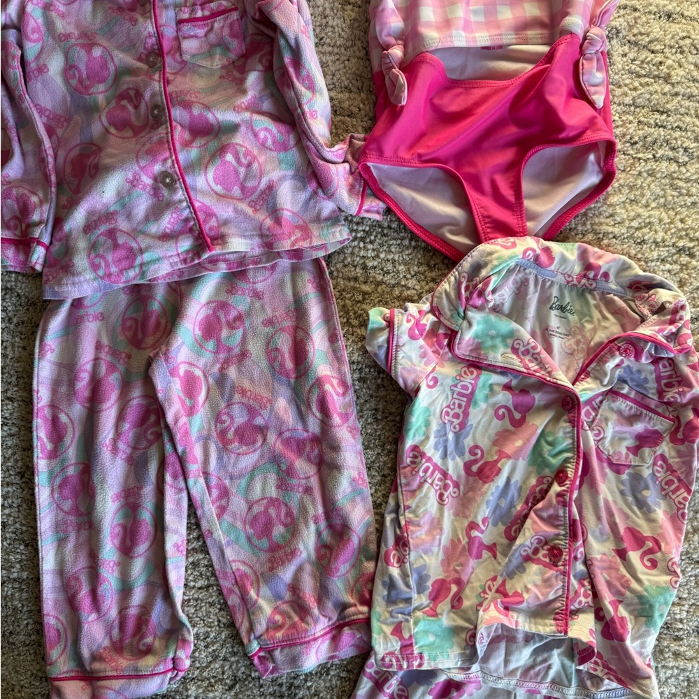 Barbie Pink and Purple Kids Pajama Set